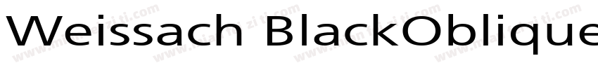 Weissach BlackOblique Italic字体转换